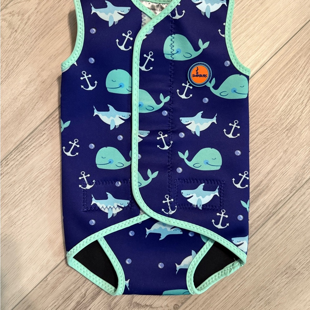 Blue One Piece Swimwear with Nautical Print